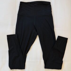 Lululemon Sz 4 - 28” Black High-Waist Ribbed Leggings
